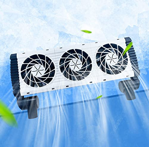 LONDAFISH Aquarium Cooling Fans Adjustable Aquarium Water Cooling Fans Aquarium Chillers (Triple Head)