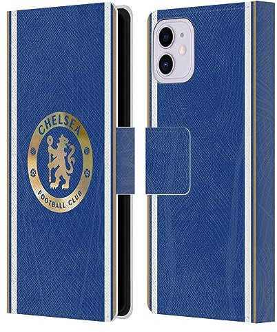 Head Case Designs Officially Licensed Chelsea Football Club Home 2023/24 Kit Leather Book Flip Case Cover Compatible With Apple iPhone 11