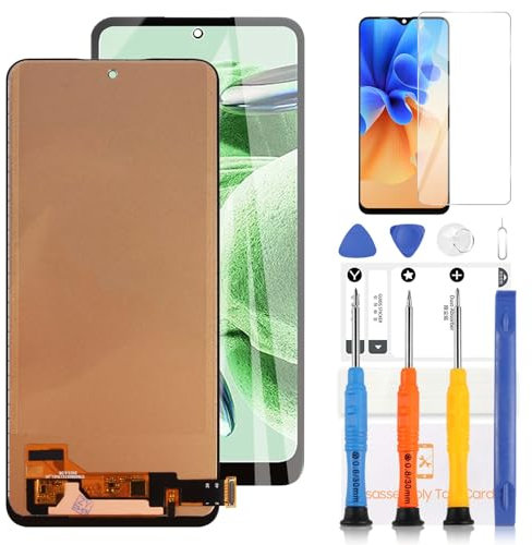 LADYSON Pantalla LCD para Xiaomi Redmi Note 12 5G Pantalla para Xiaomi Poco X5 5G Pantalla LCD Pantalla táctil Digitizer Assembly de repuesto con herramientas (6.67, negro)