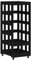 vidaXL Portalegna con Ruote Nero 40x49x110 cm Legno Massello di Pino