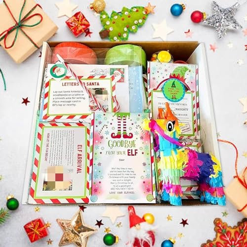 2023 Elf Kit 24 Days of Christmas, Christmas Elf Kit, Fun Elf Activities Elf Props, Elf Kits Best Christmas Countdown Gift for The Children'S or Friends And Family