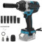 1000Nm Schlagschrauber Ersatz für Makita 18V, 1/2 Zoll Akku-Drehschlagschrauber, Bürstenloser Motor, Hoher Drehmoment, 6 Stecknüsse (14/17/18/19/21/22mm) (Ohne Akku/Ladegerät)