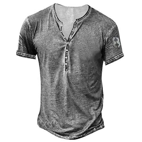 LUNULE T-Shirts Für Herren Hemd Weiß Herren Trikot Herren Fussball T-Shirts Männer Thermoanzug Herren Outdoor Pullover Herren Funktionsshirt Herren Wandern Business Hemd (Gray, XL)