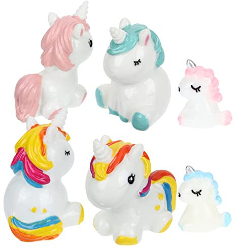 BESPORTBLE 18 STK Einhorn-schmuck Tierdekor Einhorn-Figur Bonsai-Einhorn Einhorn-Modell Rasenornament Cupcake-verzierung Terrariennebler Skulptur Mini Glasdekor Dekorationen Harz Kuchen
