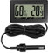 Reptile Thermometer-Hygrometer, Schwarz Digital Temperatur Luftfeuchtigkeitsmessgerät mit LCD-Display und Sonde für Reptilienaufzuchtkasten