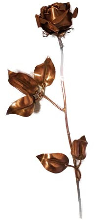 Rose aus Kupfer, Kupferrose, Kunsthandwerk