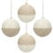 Arborus Boho Christbaumkugeln 12 cm Strick Weihnachtsbaumkugeln 4pcs Kugeln Weihnachtskugel mit Seil Weihnachtsdeko Christbaumanhänger Tannenbaumskugeln Weihnachtsbaumschmuck für Christbaumdeko