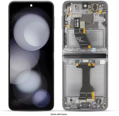 Écran tactile LCD AMOLED de rechange pour Samsung Z Flip 5 SM-F731 6,7 (Noir avec cadre)