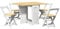 vidaXL Set Comedor Plegable Mariposa 5 pzas Corona Madera Pino Blanco, Juego de Mesa de Comedor, Mesa y sillas de Mariposa, Mesa y sillas de Comedor