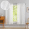 Home Brilliant Stripe Voile Curtain for Bedroom, Net Curtains for Windows 72 inch Drop, White Window Treatment Panels for Net Wire, Set of 2, 54 x 72 Drop
