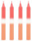 Ovaletta 4 Stück Stabkerzen Bunt, Dip Dye Stabkerzen Rosa und Orange, Bunte Kerzen, Stabkerzen Weihnachten, für Hochzeit, Geburtstag, Höhe 23 cm, Durchmesser 2,2 cm, Brenndauer ca. 8 Stunden