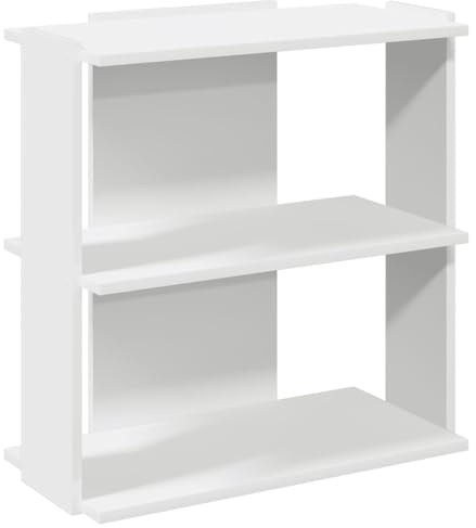 vidaXL Bücherregal 3 Böden Weiß 60x30x60 cm Holzwerkstoff