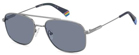 POLAROID Brille PLD 6235/S/X Größe 56-17 mm Ruthenium Blau/Eye size: 56 - Bridge size: 17