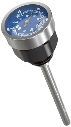 AZSUL Temperaturanzeige Für Raptor 700 700R 2006-2023 Für Raptor 660R 2001-2005 Für YFZ450 04-2013 Motorrad Ölmessstab W Temperaturanzeige