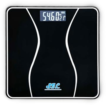 Digitale Personenwaage (max. 180 kg), Präzisionswaage für Personen aus gehärtetem Glas, elektronische Waage zur Kontrolle des Gewichts, professionelle Form, präzise für Erwachsene und Kinder