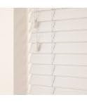 50mm Slat White Real Wood Venetian Blind With Strings 120cm Drop