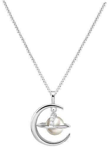 BESPORTBLE Planet Halskette Für Frauen Perlenkette Platin Stilvolles Design Für Besondere Anlässe Perfektes Graduation