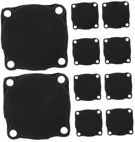 Artibetter 10pcs Air Compressor Pressure Switch Gaskets, Black Rubber Diaphragm Pads, Replacement Parts for Air Pump and Compressor, Precise Pressure Control, Easy Fit for Workshops