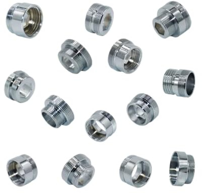 Silber 1/2 M16 M17 M18 M19 M20 M22 M24 M28 M32 Gewinde Anschluss Messing for Wasserhahn Umwandlung Reparatur tap Adapter 1Pcs