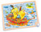 small foot 57831 Einlegepuzzle Piraten aus Holz, Holzpuzzle mit Schiff und Seeleuten, Lernspielzeug und Kinderpuzzle, fördert Fantasie und Motorik der Kinder, 40cm x 30cm, 96er Set, ab 3 Jahre