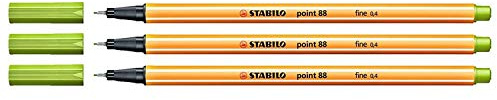 STABILO 3-stylo-feutres Point 88 feine Spitze 0,4 mm apfelgrün
