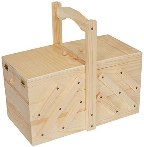 Artemio Scatola da Cucito in Legno per Decorare, Beige, 32 x 16 x 29 cm