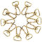 RETON 10 Stücke 13mm Schwenkverschlüsse Clips, Metall Schlüsselanhänger Clip Haken mit D Ring, Hummer Verschlüsse Swivel Trigger Snap Haken für Haustier Tag DIY Handwerk(Hell Gold)
