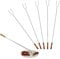 Relaxdays 18x Grillspieße im Set, Holzgriff, Sicherer Abstand, Lagerfeuer, Universal, 80 cm lang, Edelstahl, Silber/Natur