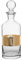 Gin Decanter 1.5L Art Deco Gold Diamond Embossed Band Carafe Spirits Jug with Weighted Stopper