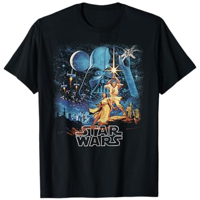 Star Wars A New Hope Faded Vintage Poster Graphic T-Shirt T-Shirt