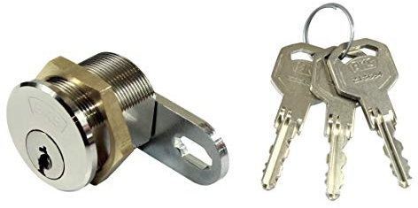 BKS Helius WS42 Hebelzylinder/Möbelschloss/Schrankschloss incl. Bohrschutz und Pickingschutz, Gewindedurchmesser M28, Gewindelänge 26mm