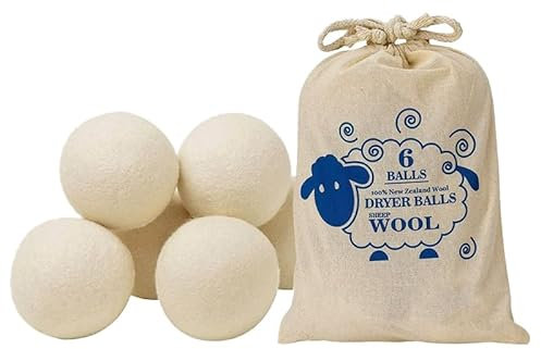 Anjing Wool Trockner Ball 6 Pack Premium Wiederverwendbarer natürlicher Weichspüler