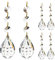 Araña de lágrima de Cristal, Candelabro de Cristal de 6 Piezas, Araña de Fiesta de Bodas Gota de Cristal, Candelabros de Cristal para decoración del hogar (5cm)
