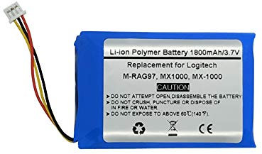 3,7 V 1800 mAh Ersatz akku für Logitech MX1000 MX-1000 M-RAG97 Cordless Mouse, LOGITECH 190247-1000, 190247-B000, L-LB2, NTA2253