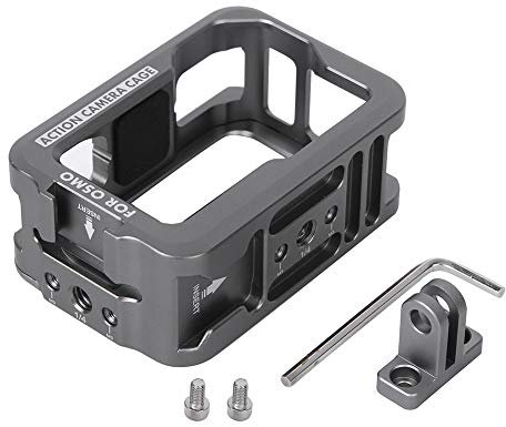 BigKing Aluminium Alloy Action Camera Cage, Skeleton Housing Protective Shell, Vlog Extension Frame for DJI Osmo Action