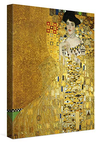PICANOVA – Portrait of Adele Bloch-Bauer 30x40cm – Premium Leinwanddruck – Kunstdruck Auf 2cm Holz-Keilrahmen Für Schlaf- Und Wohnzimmer – Kollektion Gustav Klimt