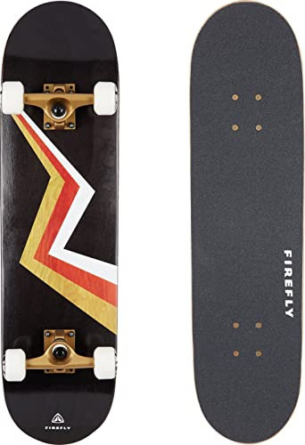 Firefly Unisex – Erwachsene SKB 905 Skateboard, Black/Gold/White, Einheitsgröße
