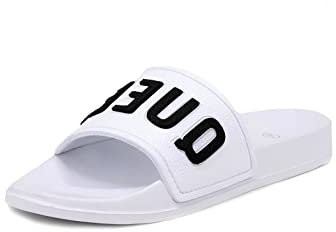 QUEEN HELENA Ciabatte Estive Pantofole Comode Leggere Morbide Fascia Donna PW901 (Bianco, numeric_37)