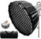 Lapgood QR90 90 cm Softbox, tragbarer, faltbarer Bowens-Rahmen mit Wabenraster, tiefer Paraboloid-Oberfläche, schnelle Installation, wie Godox SL60W, ML60, ML60BI VL150, SZ150R, SL150WII, VL300, etc.