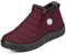 Gaatpot Stivali Donna Invernali Stivaletti Piatto Caldo Caviglia Cotone Scarpe,rosso,EU37
