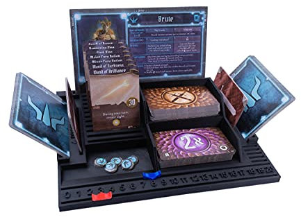 3D Vikings Gloomhaven Spieler-Dashboard mit HP/XP Schieberegler, Schwarz, 4 Stück