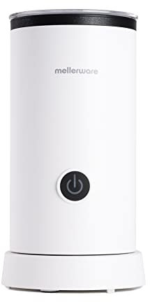 Mellerware - Montalatte elettrico Frothy! 600W | 250ml | 3in1 - Schiuma calda/fredda, calore e schiuma | Spegnimento automatico | Scalda Caffè Latte Cappuccino Cioccolata | 360º | Bianco