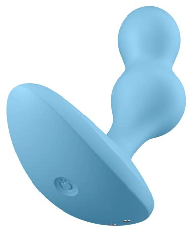 Satisfyer, Bluetooth Analplug, Satisfyer Deep Diver Connect App, aus Silikon, wasserdicht (IPX7), Farbe:blau