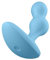Satisfyer, Bluetooth Analplug, Satisfyer Deep Diver Connect App, aus Silikon, wasserdicht (IPX7), Farbe:blau