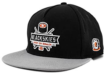 Blackskies® Sushi Time Snapback Cap | Damen Herren Baseball Mütze Kappe Basecap Schwarz Grau Japan Food Nigiri Chopstick Cap - Männer Frauen Unisex Streetwear Outdoor Sommer Freizeit
