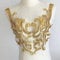 Yulakes Gold Stickerei Spitze Applikation Patch Gold Pailletten Spitze Ausschnitt Kragen Hochzeit edles Kleid Nähen DIY Brautkleid Dekoration Kleidung Zubehör (Style 3)