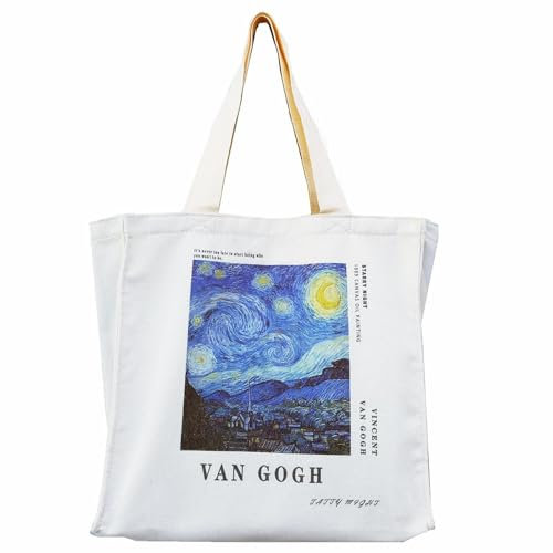 BROADREAM Jutebeutel Bedruckt Vintage, Jute Beutel, Einkaufstasche Bag, Canvas Tote Bag Aesthetic Vintage Taschen Groß Umhängetasche Stofftaschen für Damen Uni Arbeit