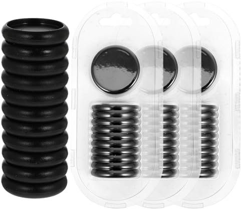 Cabilock 44 Stücke Bindung Ringscheiben Erweiterungsscheiben Pilzloch Lose Blatt Ring Binder Kreis Für DIY Notebooks Planer Kunstwerk Zusätzliche Seiten 38Mm Schwarz
