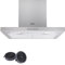 Midea HW 4.60 Wandhaube Dunstabzugshaube 60cm Wandhaube 650m³/h Edelstahl, 4 Geschwindigkeitsstufen, Abzugshaube für Küchen, Dunstabzugshaube mit Filter, Silber