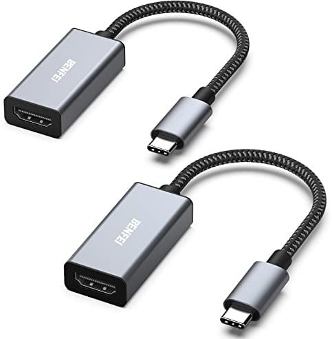 BENFEI 2 Pack USB C to HDMI Adapter, USB Type-C to HDMI Adapter [Thunderbolt 3/4 Compatible] with iPhone 15 Pro/Max, MacBook Pro/Air 2023, iPad Pro, iMac, S23, XPS 17, Surface Book 3 and More